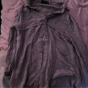 Casual Light Green Button-Up Shirt